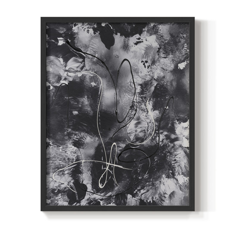 Radical Mix II Framed Print - Solid Wood, Black, 10" H x 8" W