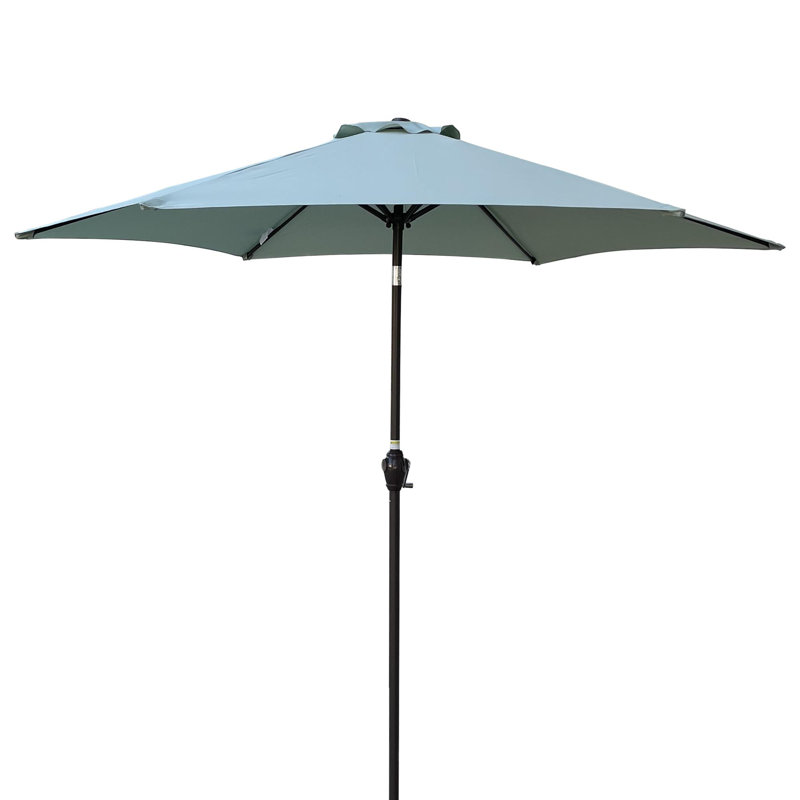 Parasol d'extérieur en métal pour patio, Vert givré