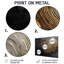 Pierre noire, bois, diapositive, harmonie - arbres, art mural en métal pour le salon-476357650