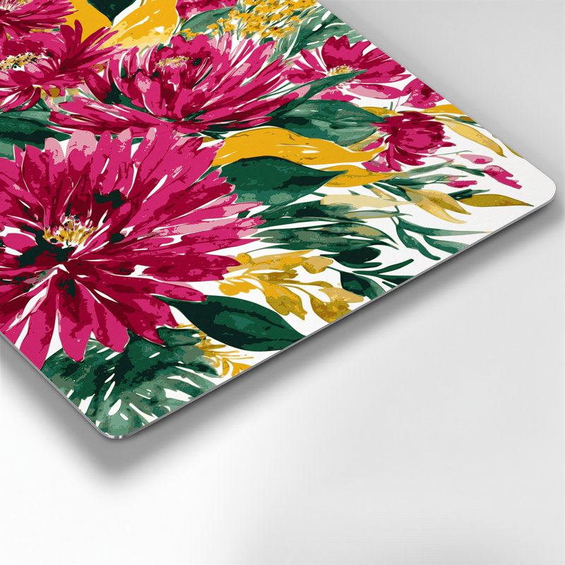Aquarelle florale 21, art mural en métal brun, H 10 po x l 8 po