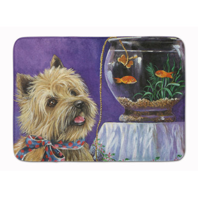 Tapis pour salle de bain Cairn Terrier Gone Fishing