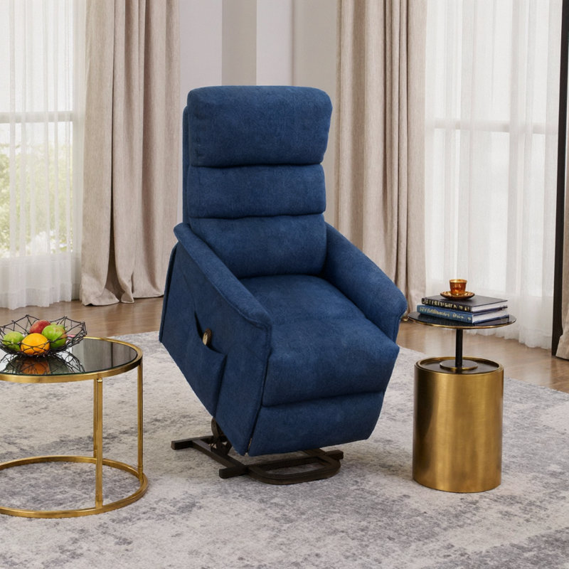 Fauteuil inclinable électrique lève-personne standard de 26 po Forester, Polyester bleu