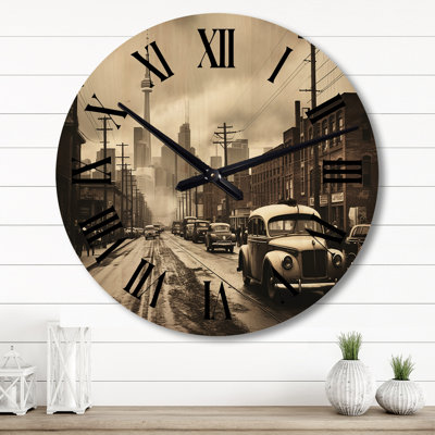 Horloge murale en bois massif Novello
