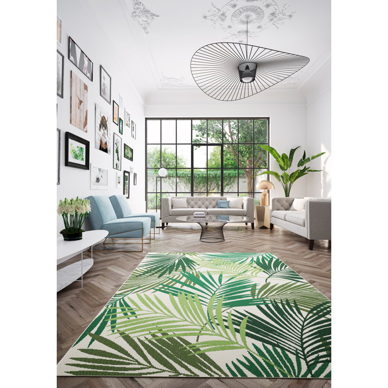 Annex Floral Indoor / Outdoor Area Rug, Rectangle 80 x 150cm