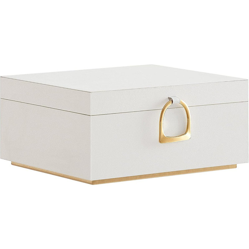 Boîte à bijoux à 2 couches, organisateur avec poignée et plateau amovible, conception flottante pour le rangement des bijoux
