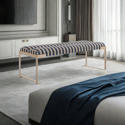 Banc de bout de lit italien en tissu minimaliste