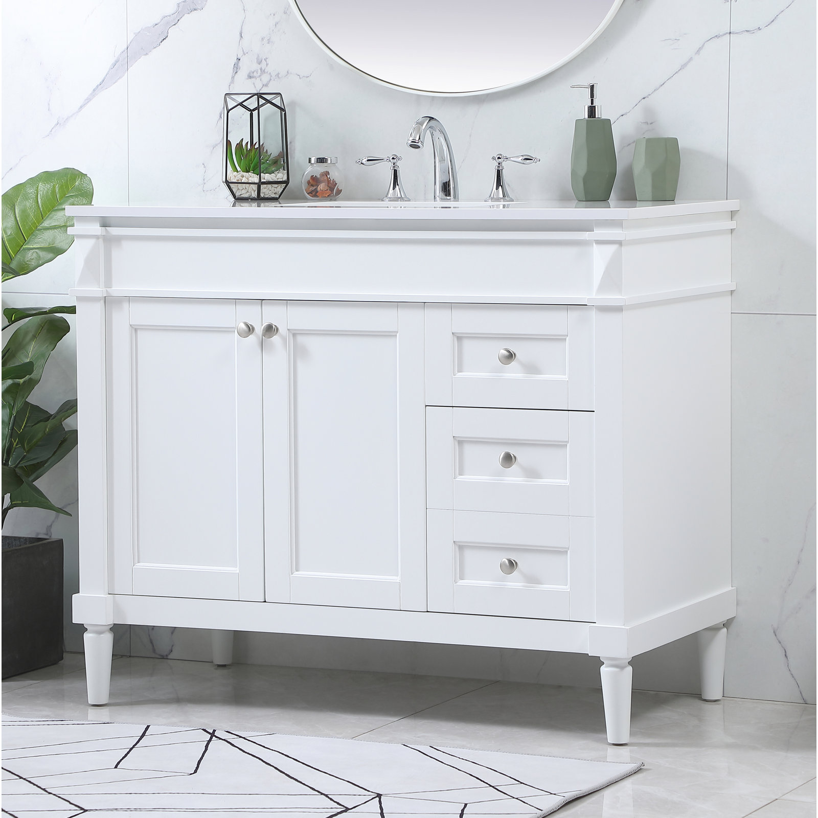 Readington 42'' Single Bathroom Vanity, White