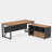 63" Executive Desk with File Cabinet