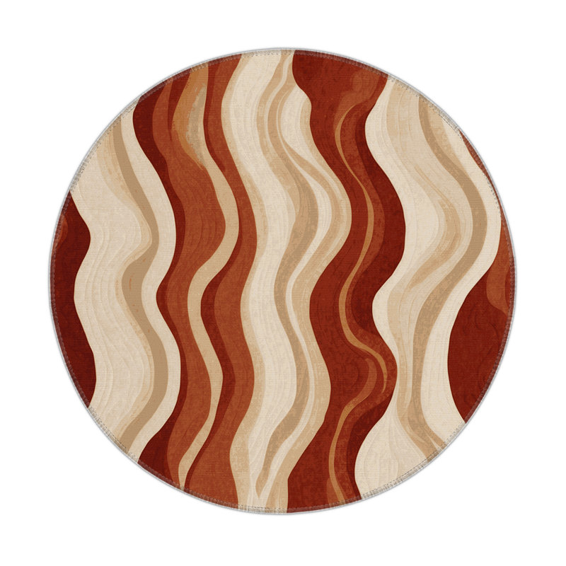 Mirage Bloom Indoor And Outdoor Area Rug, Round 5'
