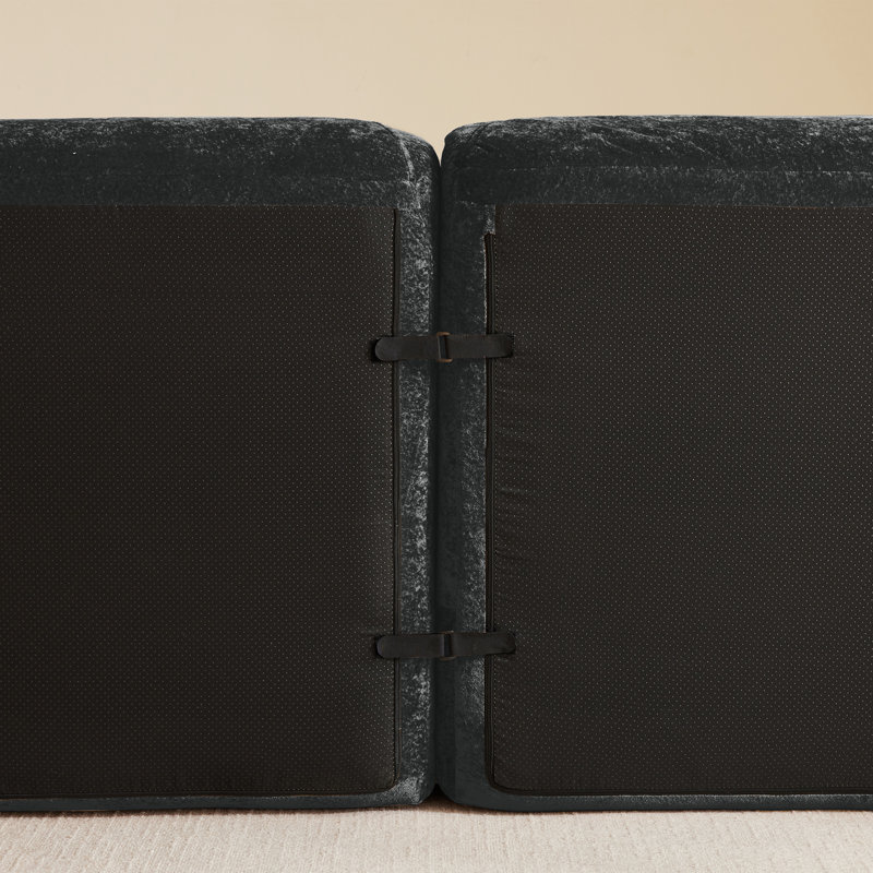 Canapés capitonnés à 2 places avec canapé sans os, tissu de velours doux, conception antidérapante inférieure, éponge haute densité 32D, conception ergonomique inférieure, aucun assemblage requis