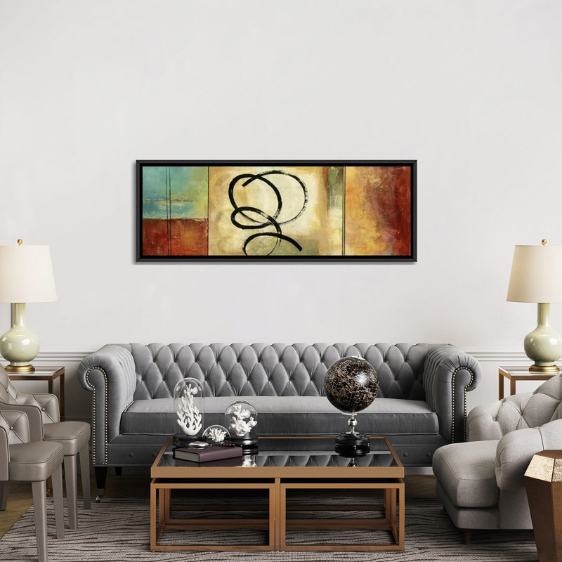 « tourbillons i » par pi studio, reproduction d’impression sur toile tendue, H 20 po x l 60 po x P 1,5 po