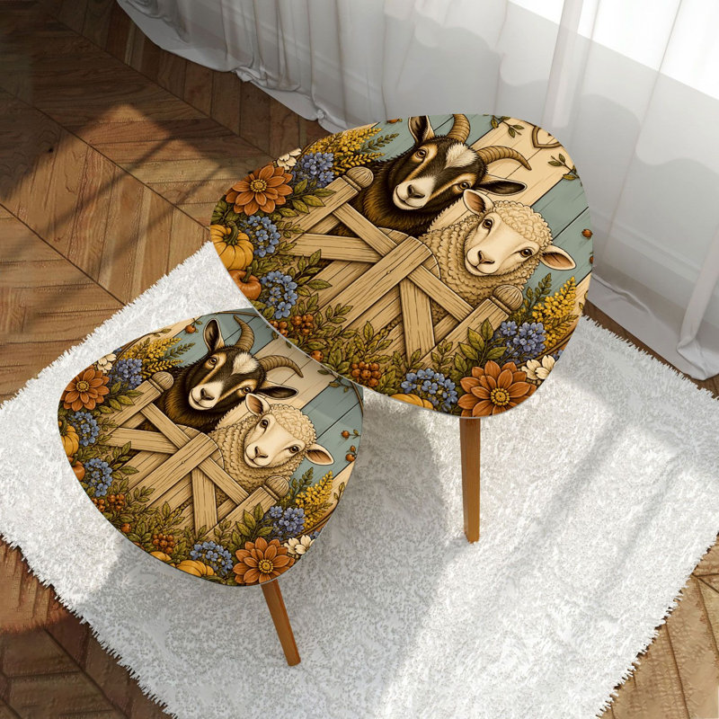 Ensemble de 2 tables gigognes Triangle Nesting