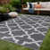 Aldo Reversible Plastic Gray White Outdoor Rug