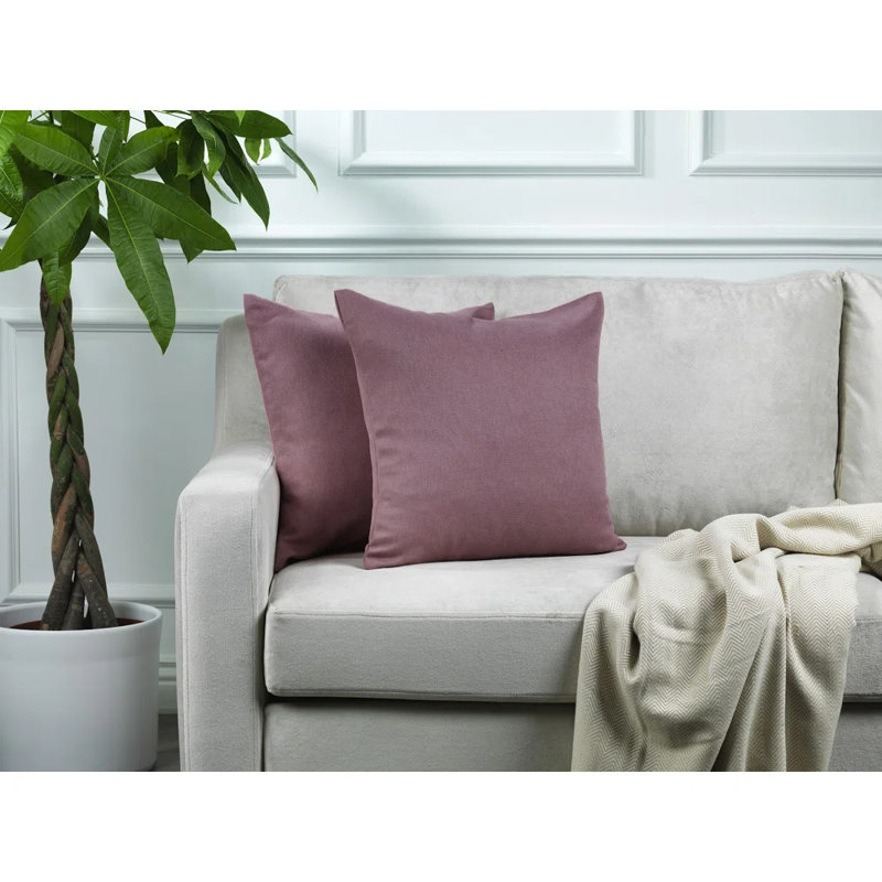 Housses de coussin décoratives décoratives - paquet de 2, 22 po x 22 po, Rose rose