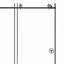 Porte de douche coulissante sans cadre de 60 po x H 76 po en noir mat avec verre transparent