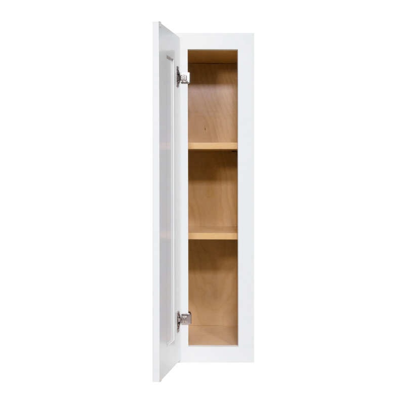 Armoire murale 1 porte à 2 tablettes l 9 po x H 36 po x P 12 po blanc Prêt à assembler (RTA), H 9 po x l 36 po