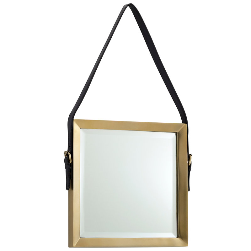 Venster Metal Mirror, Antique Brass, 12" x 12"