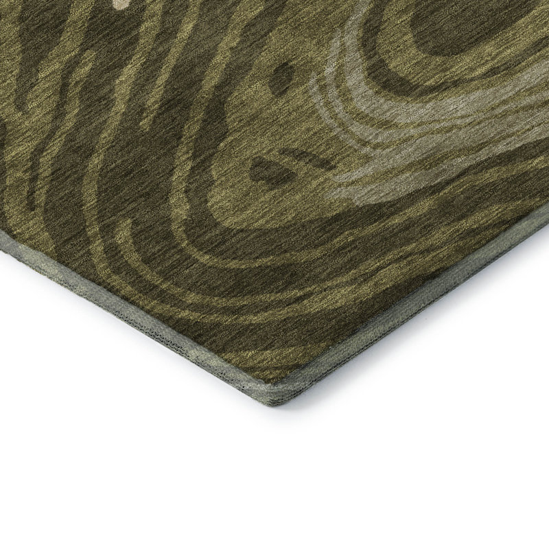 Premium Machine Washable Cossette AMF1051 Swirls Rug, Rectangle 2 pi 6 po x 3 pi 10 po