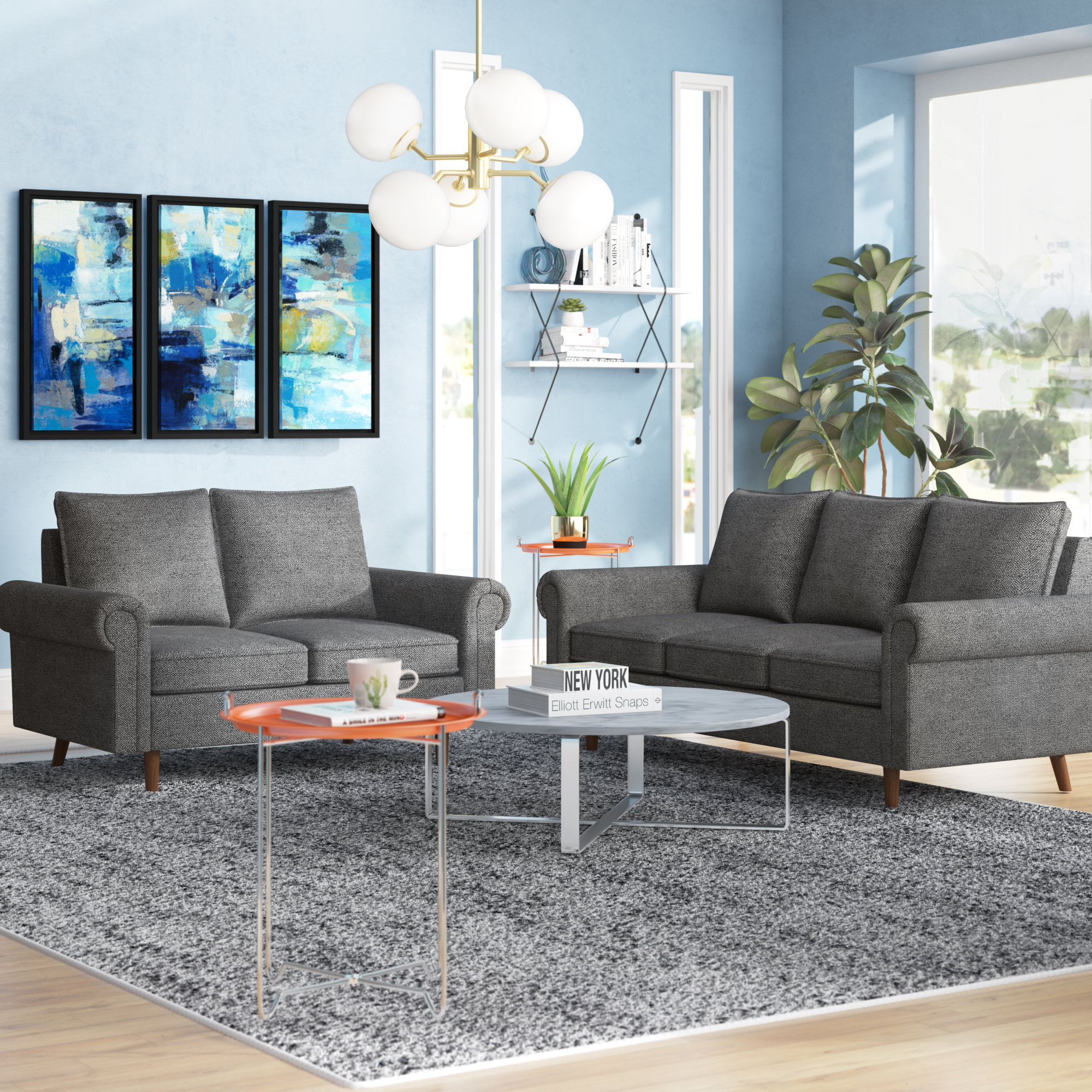Wrought Studio Cyr 2 Piece Living Room Set & Reviews Wayfair