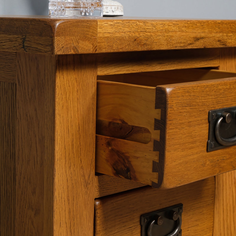 Coalton 47cm W Solid Wood Bedside Table
