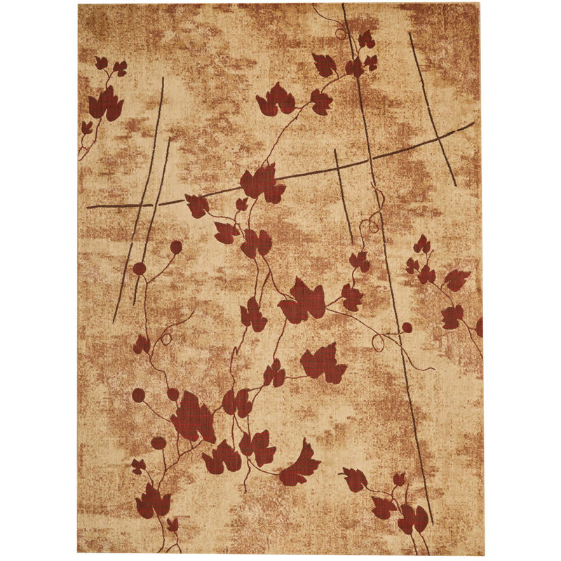 Tapis contemporain au lait Anastasia, Rectangle 7 pi 9 po x 10 pi 10 po