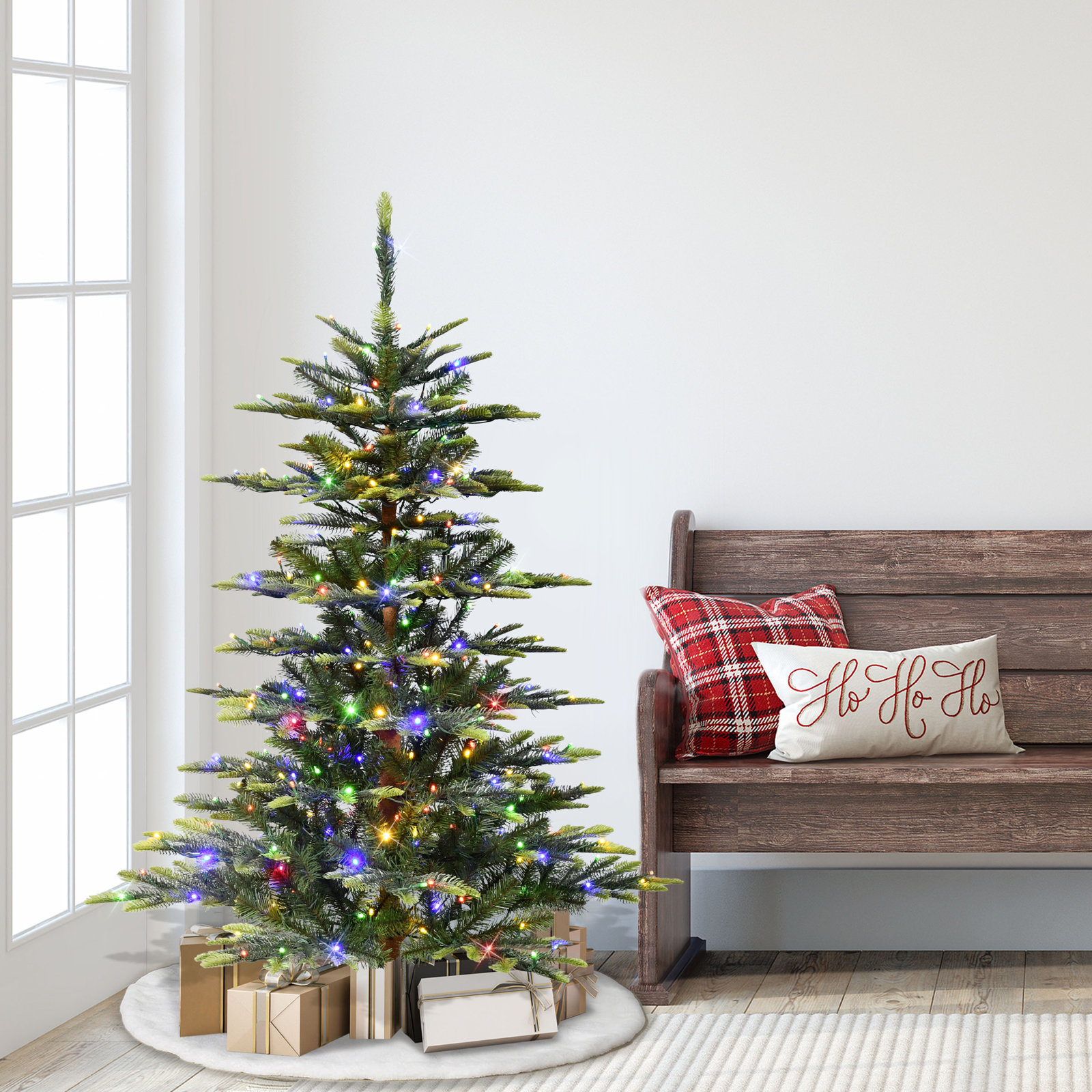Aspen 4.5' Pre-Lit Fir Christmas Tree