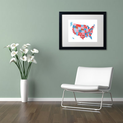 « united states », reproduction d’art encadrée