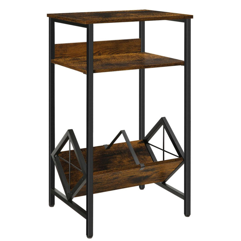 Vinyl Record Holder,Record Player Stand,End Table,Vinyl Storage Up To 65 Albums,Record Player Table,Record Shelf For Living Room,Bedroom,Retro Side Table For Magazine,Book