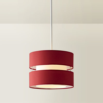 20cm H Cotton Drum Pendant Shade ( Screw On )