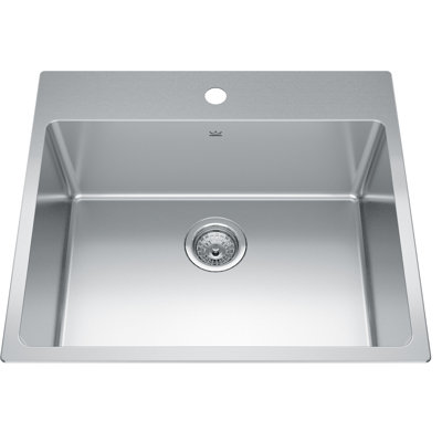 Brookmore 25'' L Single Bowl Stainless Steel Kitchen Sink