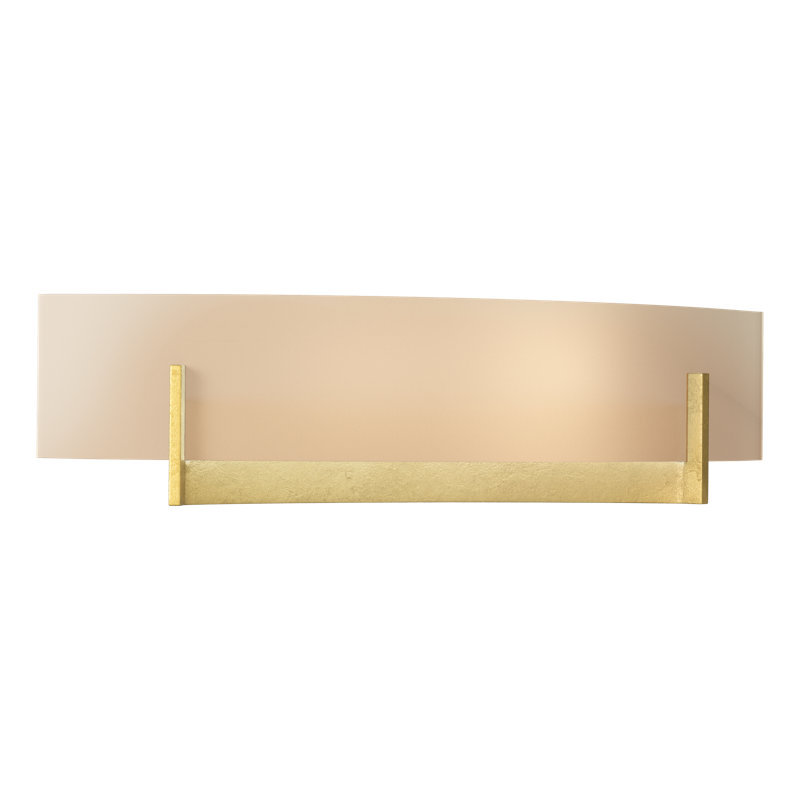 Scone encastré 2 lumières Axis, Sable, Laiton moderne, H 4,5 po x l 17,3 po x P 3,5 po