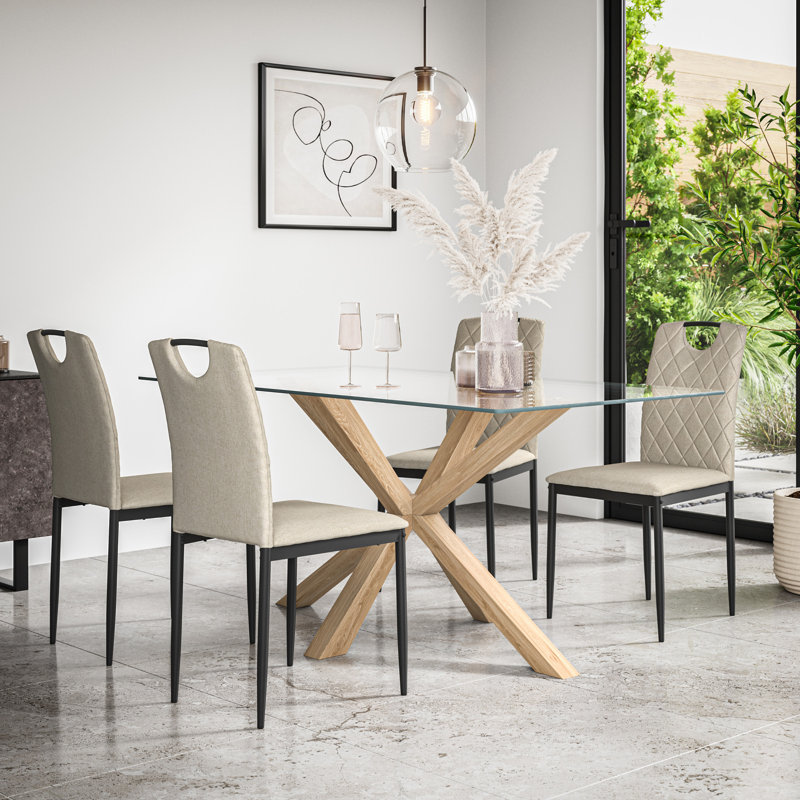 Dawnyell 4 - Person Dining Set, Beige