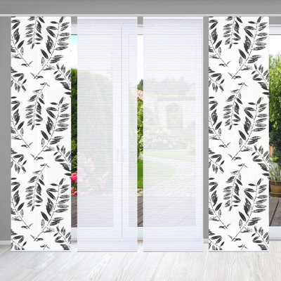 Polyester Semi Sheer Track Insert Sliding Panel