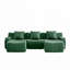 Canapé modulaire en tissu avec 2 repose-pieds Teddy, sans assemblage-2057217960
