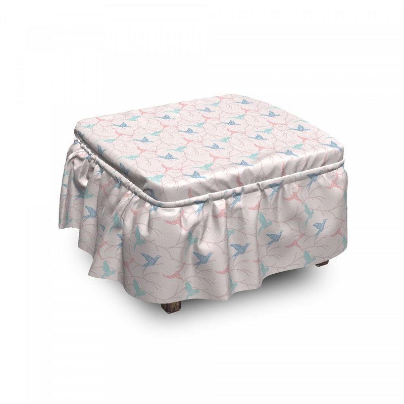 Housse pour repose-pieds à coussins carrés