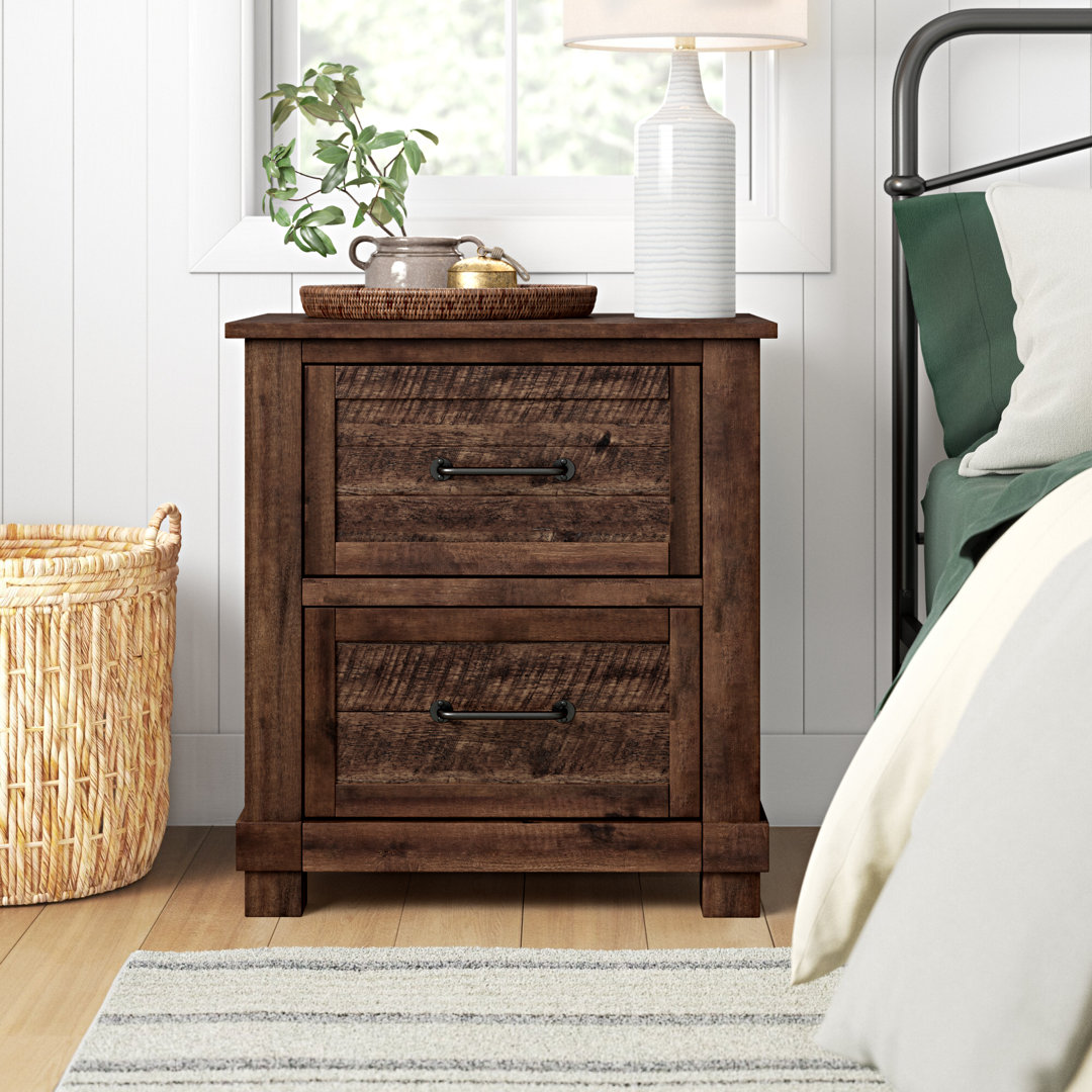 Carney 3-drawer Solid Wood Nightstand Sand & Stable™ 