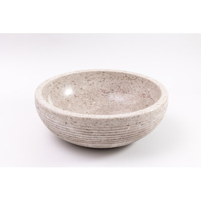 Rustic Isidro Stone Circular Vessel Bathroom Sink