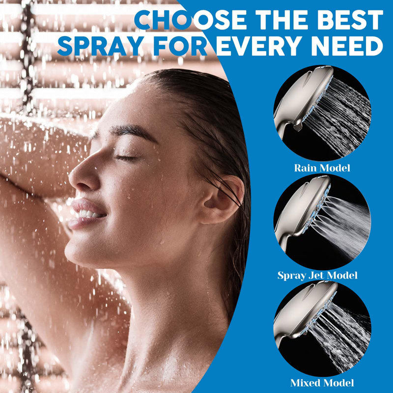 Luxurious Dual Shower Head Combination, Brushed Nickel