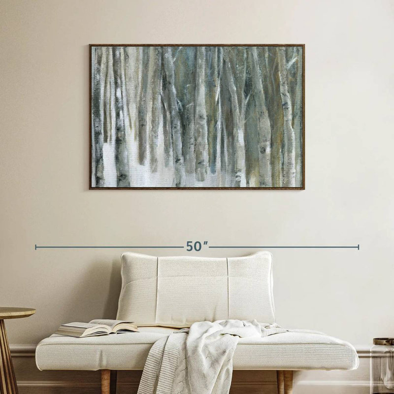 Bouleau Banff, Cadre flottant en noyer, 40 po x 27 po