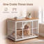 Meuble de caisse pour chien 48 po en bois, chenil moderne avec portes doubles et plateau amovible, table de bout pour cage pour animaux de taille moyenne et grande-1696362341-1792077669