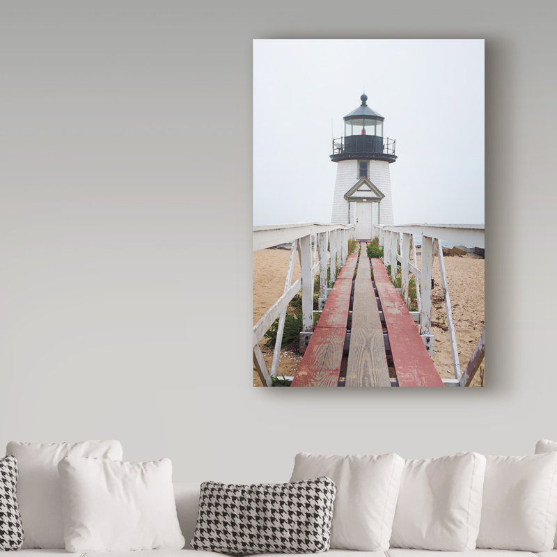 «Brant Point Lighthouse», reproduction de photo sur toile tendue, H 19 po x l 12 po x P 2 po