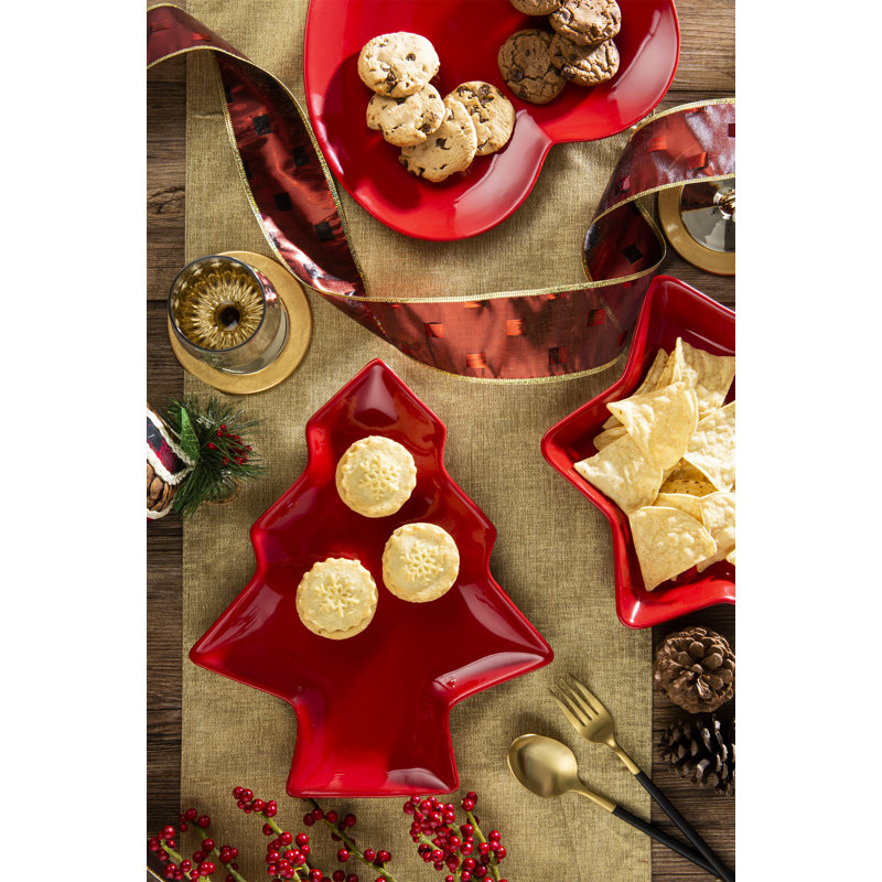 Waterside 3pc Red Christmas Serving Set