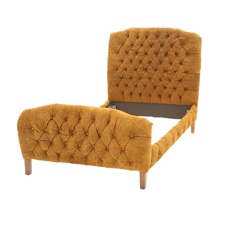 Leather Bed, Croc Gator Brown, Brushy Bayou