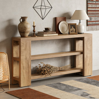Table console en bois à 3 niveaux