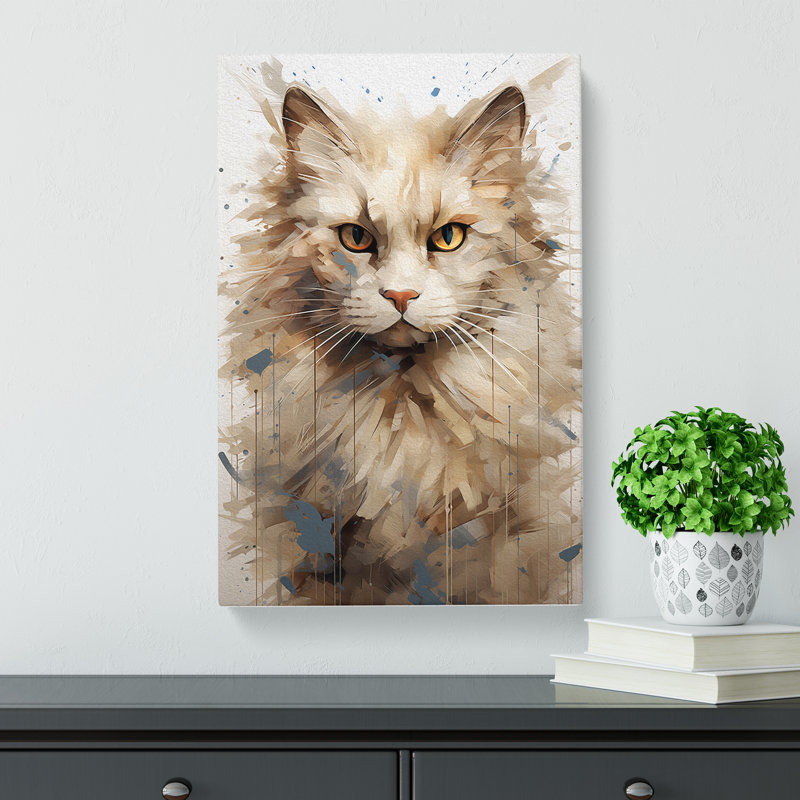 Ragdoll Cat Abstract - Wrapped Canvas