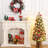 Christmas Tree-Fat Tree Body Contains 4.5Fth Potted Tree 200 Lights, Frost Flowering Cedar, Large Square Pot Base, 4 Red Fruits