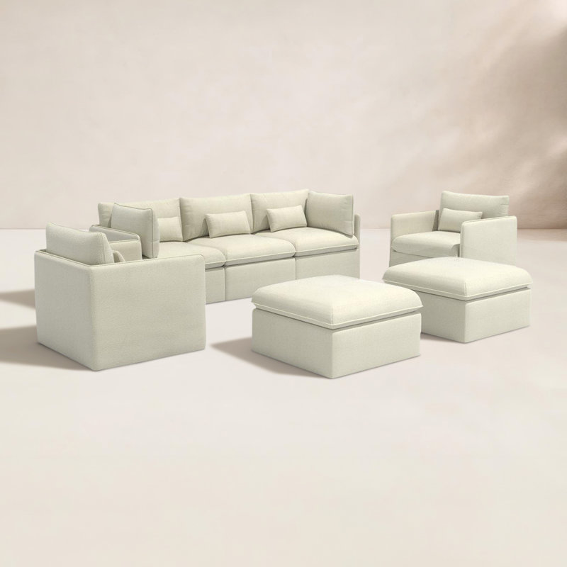 Ensemble de conversation multi-chaises 7 pièces Valliere