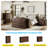 RosaRio 23.6”Wx17.7”D Rustic Couch End Table With 3 Ample Drawers, Farmhouse Nightstand With 4 Solid Wood Legs, Vintage Bed Side Table With Durable Structure-2136721578