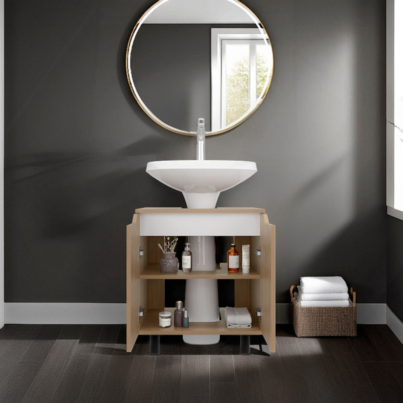 Armoire de rangement sous évier Jerome, Naturel