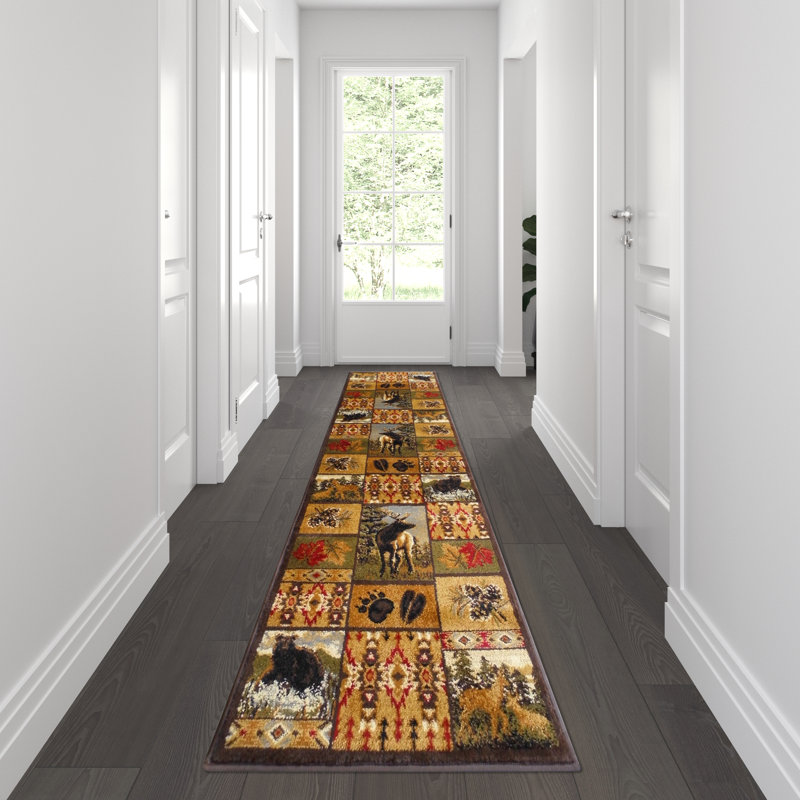 Hahira Cabin Style Wilderness Theme Olefin Indoor Area Rug